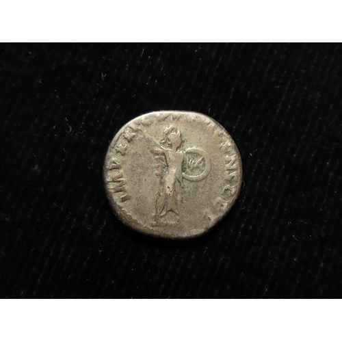 456 - Roman Imperial: Domitian AR Denarius, Rome 87 AD, Minerva stg. r. rev., RIC 504. 3.31g. AVF/F.