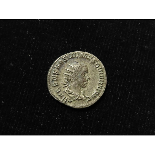 461 - Roman Imperial: Hostilian billon Antoninianus, Rome 251 AD. Mars stg. r., RIC 175b. 3.41g. Toned nEF... 