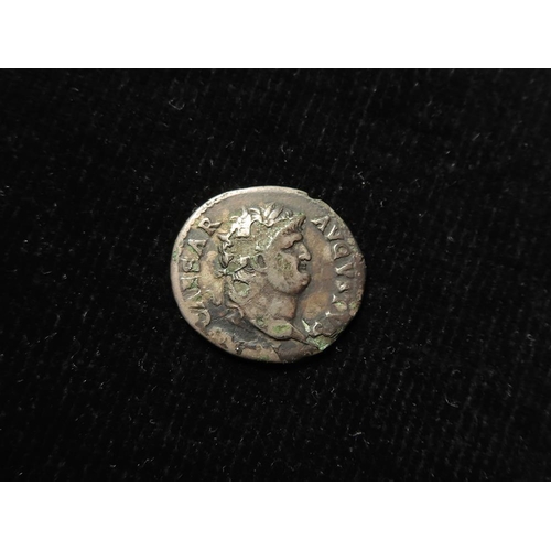 463 - Roman Imperial: Nero plated fourrée Denarius, Rome. Jupiter seated l. rev. RIC 64. 2.76g. Toned GF/F... 