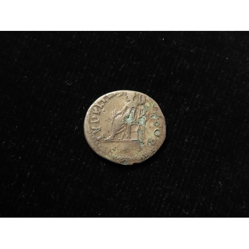 463 - Roman Imperial: Nero plated fourrée Denarius, Rome. Jupiter seated l. rev. RIC 64. 2.76g. Toned GF/F... 