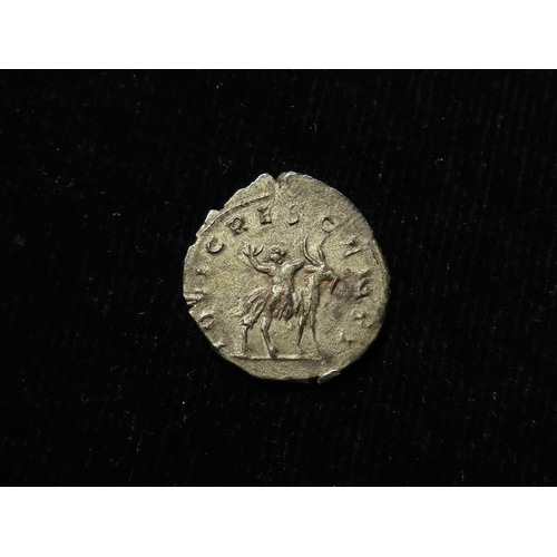 469 - Roman Imperial: Valerian II Caesar billon Antoninianus, Cologne 256-258 AD. Rev: The child Jupiter s... 