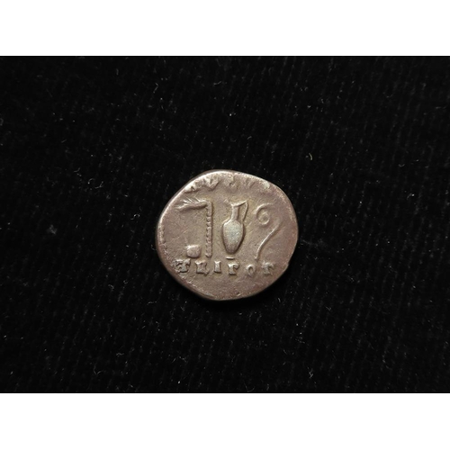 470 - Roman Imperial: Vespasian AR Denarius, Rome 72-73 AD, 'COS IIII' obv. legend. Rev: Sacrificial imple... 