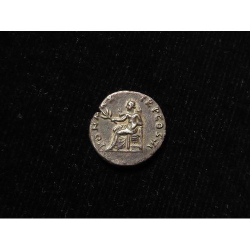 471 - Roman Imperial: Vespasian AR Denarius, Rome 75 AD. Rev: Pax seated l. 'COS VI' legend. RIC 772. 2.94... 