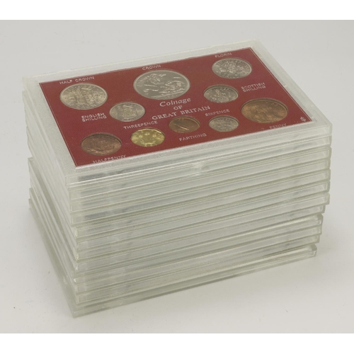 540 - GB Coins (102) a collection of privately assembled George VI year sets in 'flat packs' from 1941 to ... 