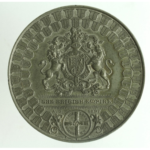 811 - British Commemorative Medal, white metal d.76mm: Queen Victoria Diamond Jubilee 1897 'The British Em... 