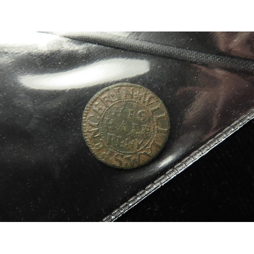 879 - Token, 17thC: Leicester, William Spencer Halfpenny, N.2845(obverse only), BW.52, Fine. Ex DNW (Noona... 