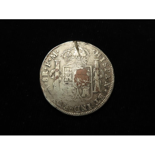 88 - Dollar, contemporary forgery George III oval countermark on a supposed Mexico 8 Reales 1788 Mo FM. P... 