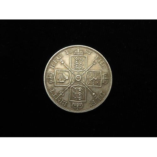 91 - Double-Florin 1887 arabic 1, nEF