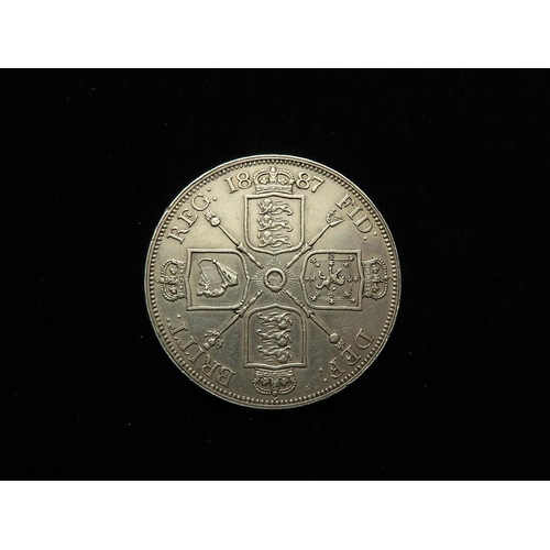 92 - Double-Florin 1887 roman 1, nEF