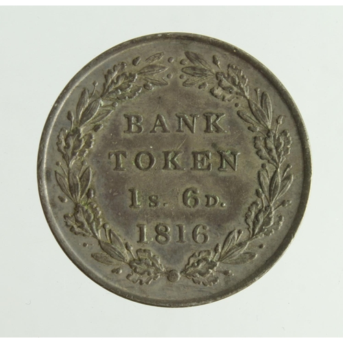 97 - Eighteen pence bank token 1816 aEF