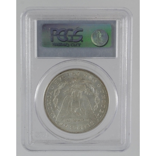 369 - USA Morgan Silver Dollar 1884-CC, slabbed PCGS MS65.