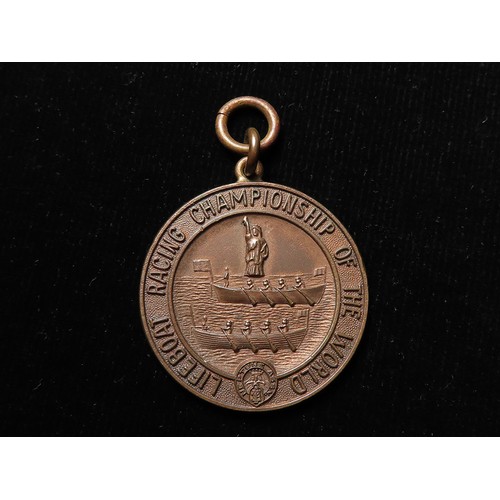 898 - U.S.A. bronze medal for the Lifeboat Racing Championship of the World, back reads 