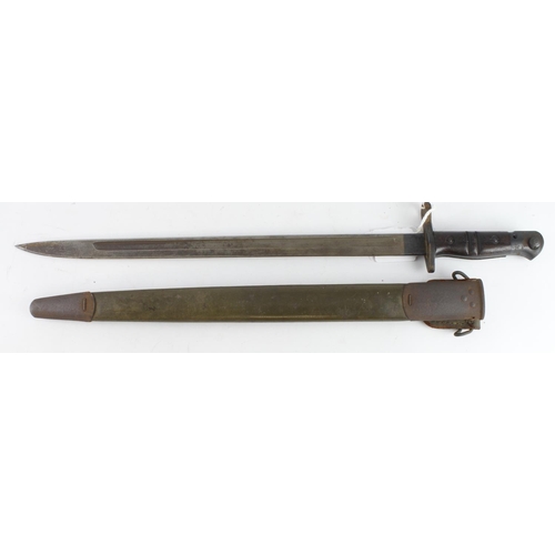 108 - P17 Bayonet made by Remington Co, ricasso with flaming grenade, US & Eagle head. In its steel mounte... 