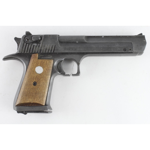 120 - Re-enactors / theatrical Replica of the iconic Desert Eagle pistol, the worlds largest handgun, fram... 