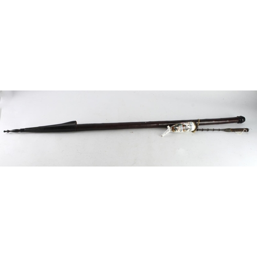 1254 - Imperial German a magnificent smokers pipe, highly decorative with painted bowel, minor damage.