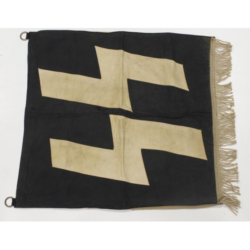 1265 - SS banner flag, no maker marks, two metal rings  (approx 25