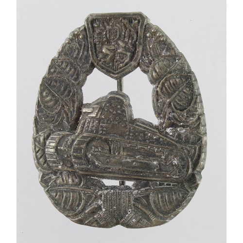 265 - Cap badge Czechoslovak Tank Corps breast badge.