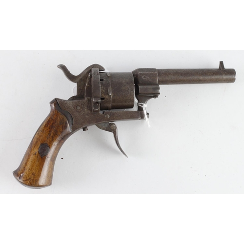 27 - Belgian Pinfire Pocket Revolver, 6 shot, sidegate loading, barrel 3.5