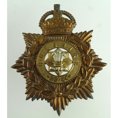 274 - Cheshire Regiment KC O/R's Helmet Plate