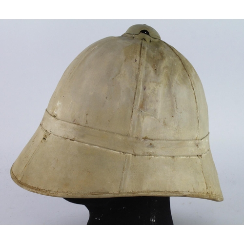 304 - Desert Pith Helmet an early pattern, usually associated with Victorian Indian and African campaigns,... 