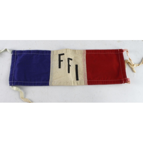 315 - FFI Free French army armband.