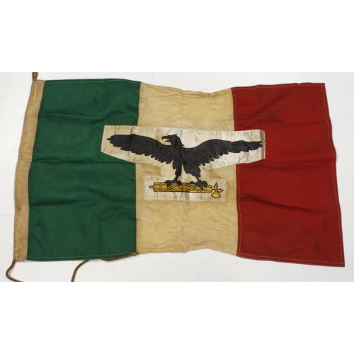 328 - Italian RSi Fascist flag, the last era of Mussolinis Facism. Nice issue stamps to edge.