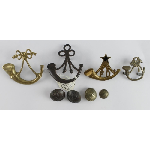 332 - Jersey Militaria items (7) (3 badges & 4 buttons) mostly found on a Jersey beach (prob. detector fin... 