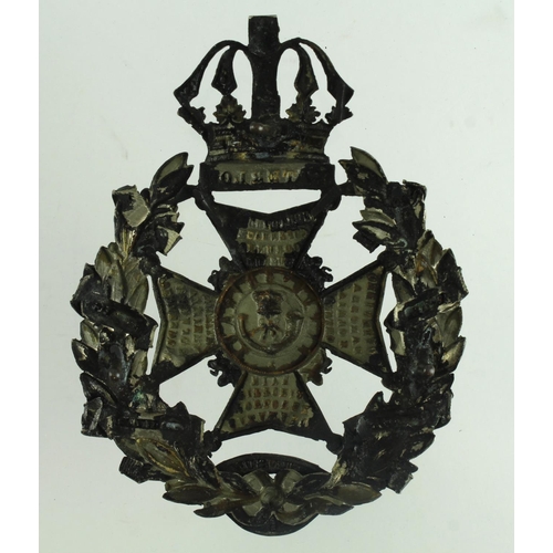 389 - Rifle Brigade Victorian Officers Helmet Plate