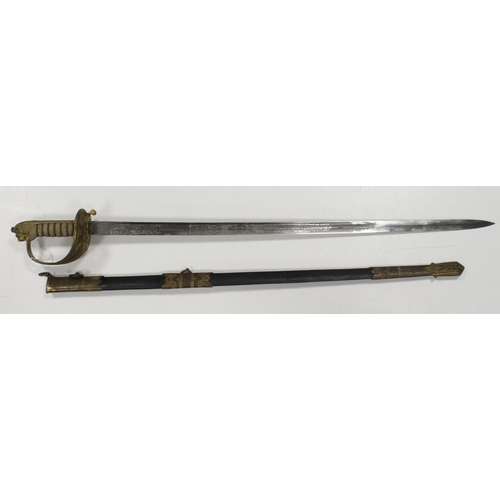 41 - Fine 1827 Pattern Naval Officers Sword by Henry Wilkinson Pall Mall London. Blade 31