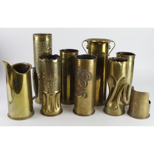 432 - Trench Art collection, mostly WW1 Era  (9)  buyer collects