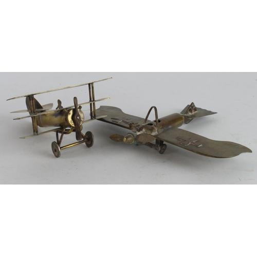 437 - Trench Art WW1 aeroplanes  (2)