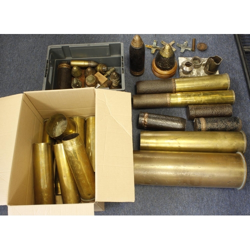 438 - Trench Art, shell fuses, field found, etc  (qty) Heavy  (Buyer collects) all Inert