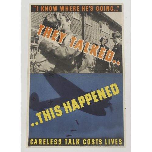 501 - WW2 original poster carless talk cost lives.