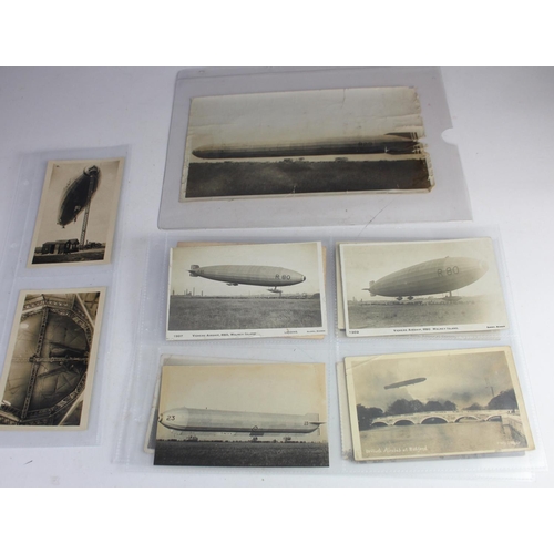 530 - British Airship early selection of 11x RP postcards and a large 'nibbled' photo (R29). Inlcuding R23... 