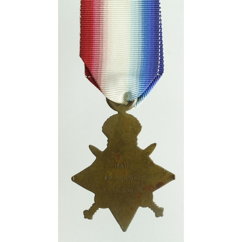 535 - 1914 Star (15411 Pte J Scott 2/G.Gds) entitled to the clasp & rosette. Awarded the Military Medal L/... 