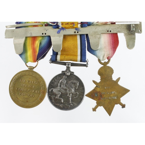 549 - 1915 Star Trio (1991 Pte G Lowe North'D Fus) Sjt on pair. Entitled to the Military Medal L/G 9/7/191... 