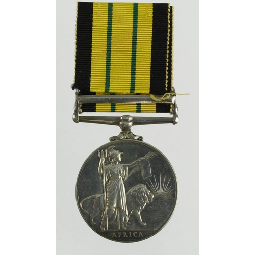 565 - Africa General Service Medal QE2 with Kenya clasp (22868484 Pte L Halstead K.O.Y.L.I.)