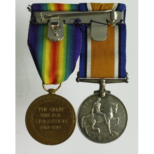 580 - BWM & Victory Medal (1238544 Gnr F Rees RA)