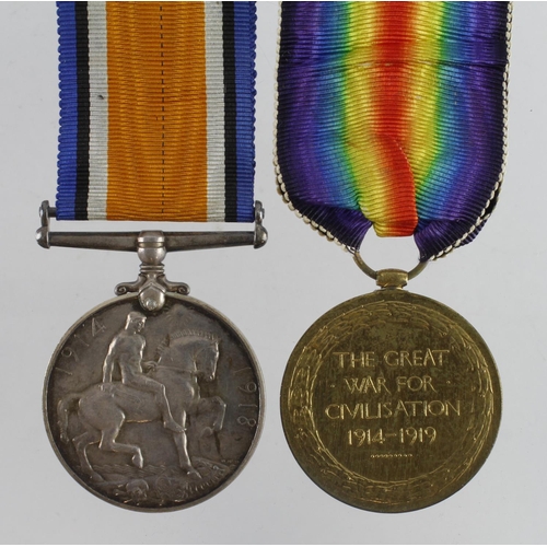 581 - BWM & Victory Medal (15583 Pte H G Norton Suffolks) Killed in Action 1st July 1916 (1st Day Battle o... 