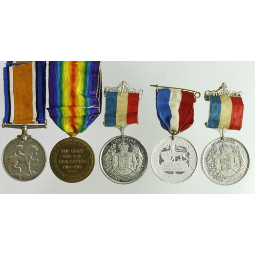 594 - BWM & Victory Medal (31391 Pte L Jones Devon Regt)