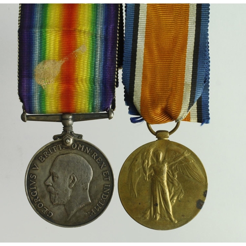 599 - BWM & Victory Medal (50199 Pte H Williams S.Wales Bord) entitled to Silver War Badge