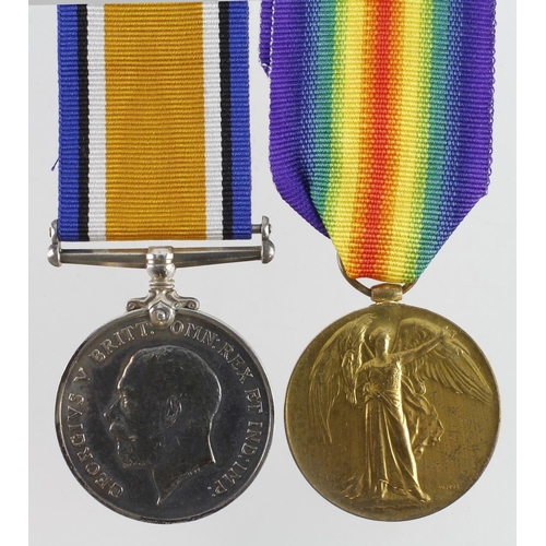 601 - BWM & Victory Medal (6456 Pte A J Scotten 18-London R) entitled to the Silver War Badge