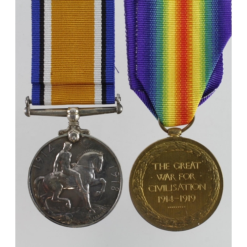 601 - BWM & Victory Medal (6456 Pte A J Scotten 18-London R) entitled to the Silver War Badge