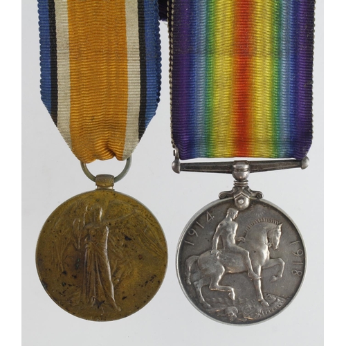 607 - BWM & Victory Medal (M.9681 J W Thomason S.R.A.RN) botn Farthingstone, Hants.