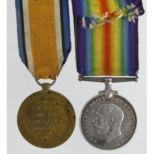 607 - BWM & Victory Medal (M.9681 J W Thomason S.R.A.RN) botn Farthingstone, Hants.