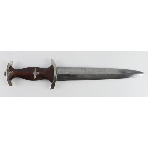 61 - German SA Dagger, Alles fur Deutchland, service wear overall. No scabbard.