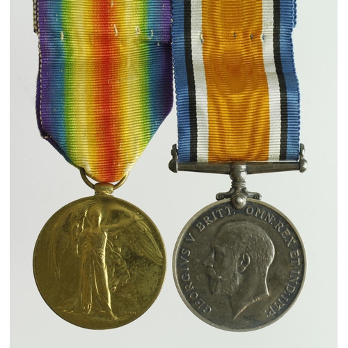 614 - BWM & Victory Medal named (134360 Spr L G P Hull RE).  (2)