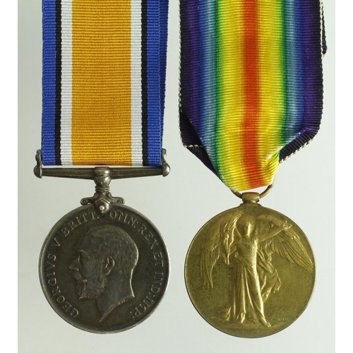 616 - BWM & Victory Medal to (110758 Gnr H C Fuller RA)  (2)