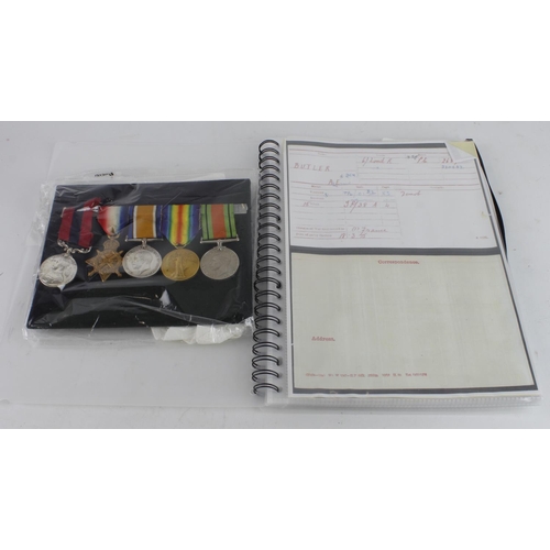 627 - DCM GV, 1915 Star Trio and Defence Medal awarded to 2687/320832 Pte/Sjt A E Butler 6th Bn London Reg... 