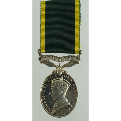 648 - Efficiency Medal GVI with Territorial clasp (4384794 Sgt W W Porter CMP).